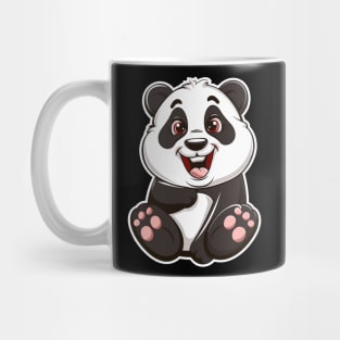 Exuberant Panda Buddy Sticker Mug